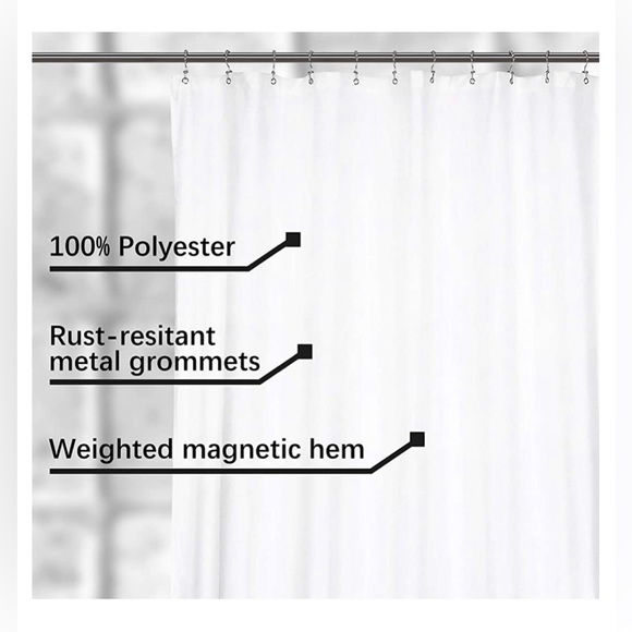 N&Y Home Bath N Y Home Extra Long Stall Shower Curtain Poshmark